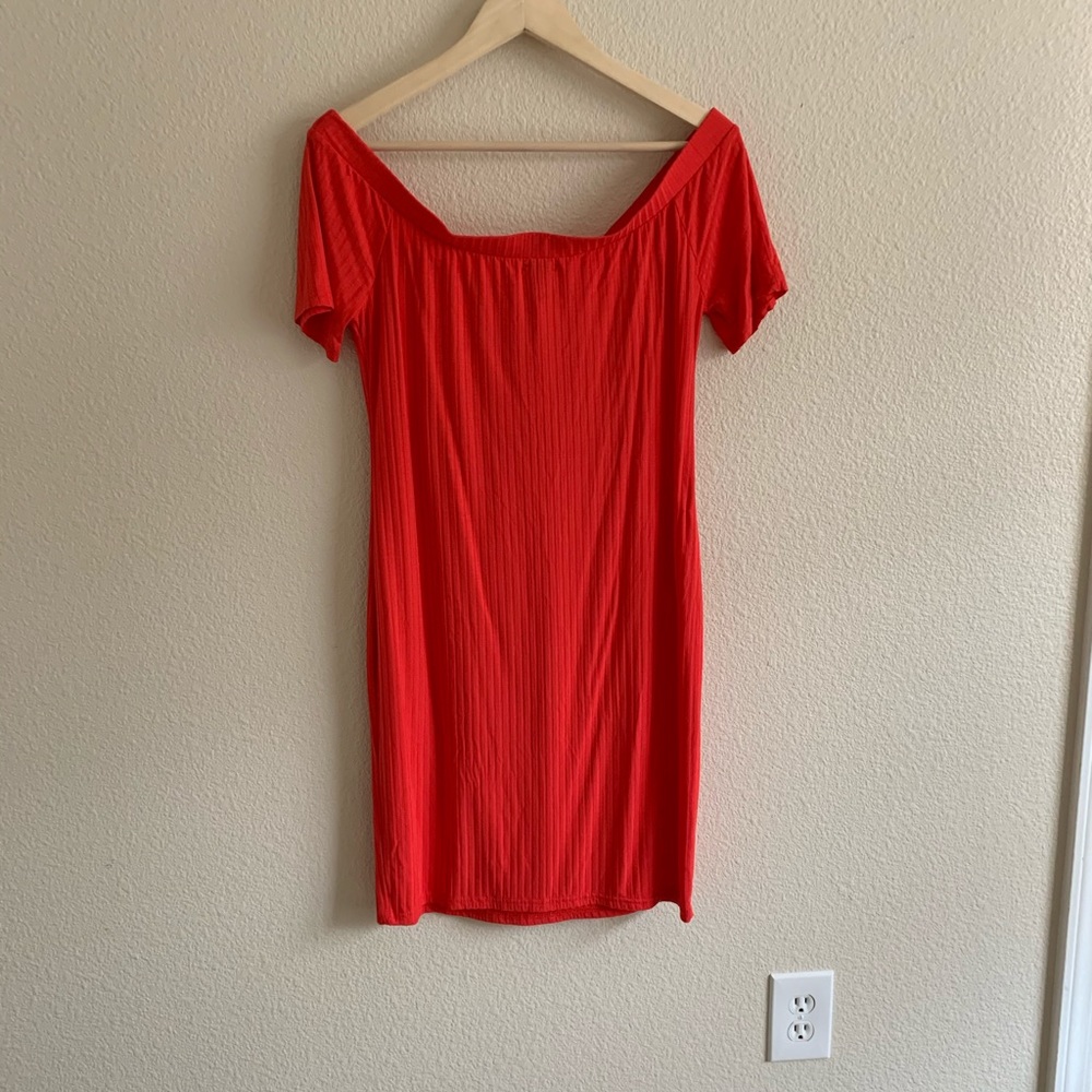 Off the shoulder mini dress